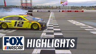 FINAL LAP Ryan Blaney repeats at Talladega wins by a nose amidst crash  NASCAR ON FOX HIGHLIGHTS [upl. by Dorahs]