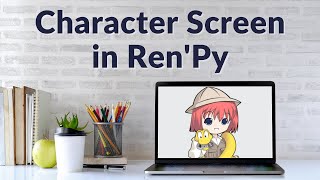 Coding Character Screen in RenPy  Vlog 2 Display character info screen in RenPy [upl. by Renick]