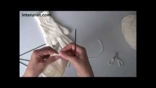 How to knit womens gloves  video tutorial [upl. by Yttel280]