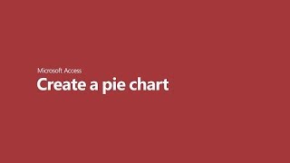 How to create a pie chart in Microsoft Access [upl. by Ahsaet]