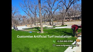 Custom Artificial Turf Installation Live⛳ [upl. by Nemsaj]