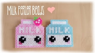 Kawaii Milk Perler Bead Crafting Tutorial [upl. by Leirrad995]