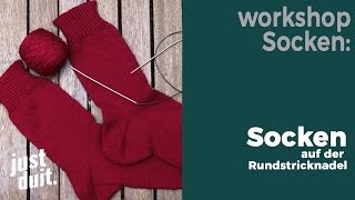 workshop Socken stricken auf der Rundstricknadel [upl. by Etat]