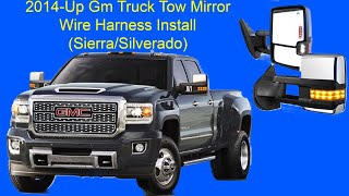 Sierra Silverado Tow Mirror OEM Wire Harness Install 2014Up [upl. by Kruter]