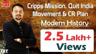 Cripps mission Quit India Movement amp CR Plan  By Dr Deepak Yadav [upl. by Ahtamat587]