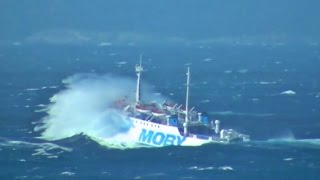 TRAGHETTO CONTROVENTO ferry upwind during a sea storm [upl. by Kendra]