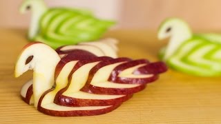 How to Make Apple Swan Garnish [upl. by Kaycee525]