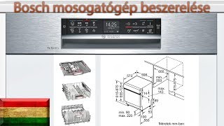 92 Bosch mosogatógép beszerelése SMI68TS06E  BAKIPARÁDÉ [upl. by Rma]