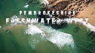 Freshwater West A beautiful Sandy Beach Pembrokeshire Wales cinematic 4K drone video [upl. by Arvo]