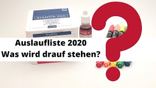 Stampin Up Auslaufliste 2020Vorab InfoWas wird drauf stehen [upl. by Olaznog]