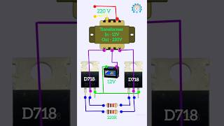 12V DC to 220V AC Simple Circuit Diagram Inverter Shorts Video [upl. by Dinin926]