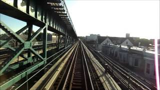 MTA New York City Subway Bombardier R62A 7 Train Round Trip Railfan Window Ride Express and Local [upl. by Basil]