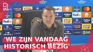 FEYENOORDtrainer BRIAN PRISKE blikt terug op HISTORISCHE maar ook een beetje GEKKE CLavond [upl. by Eisiam477]