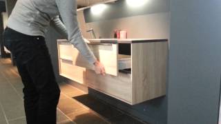 Hoe haal ik de lade uit het badmeubel  Thebalux Bathroom Furniture  Badmöbel [upl. by Hayse]