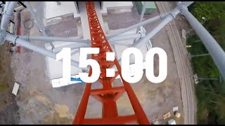 15 MINUTE TIMER with ALARM TALLEST ROLLER COASTER [upl. by Nodyarb]