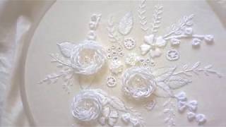 Hand embroidery designs Hand embroidery stitches White work embroidery [upl. by Aim]