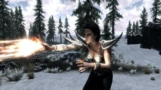 Skyrim Mod of the Day  Episode 57 Almalexias Regalia Female Mage RobeDragon Slave Spell [upl. by Candy151]