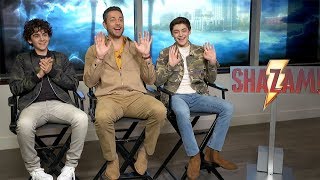 Jack Dylan Grazer Zachary Levi amp Asher Angel Interview SHAZAM [upl. by Oriaj]