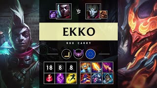 Ekko Carry vs Jhin Triple Kill Dominating  EUW Master Patch 1419 [upl. by Anid]