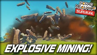 We Tried Mining with Explosives and it was AWESOME Scrap Mechanic Coop Survival Ep24 [upl. by Ragas]