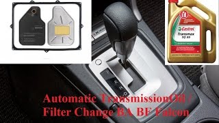 Transmission Fluid Change  BA BF Ford Falcon [upl. by Haem]