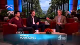 Robert Pattinson and Taylor Lautner on Ellen DeGeneres Show  full interview 2012 [upl. by Suidualc]