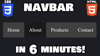 How to create a CSS navigation bar in 6 minutes 🧭 [upl. by Vanya]