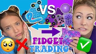 FIDGET TRADING  BLUE VS PURPLE 💙💜 I GOT SCAMMED 😓 [upl. by Edmon76]