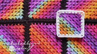 Crochet Corner to Corner C2C Granny Square [upl. by Yelruc]