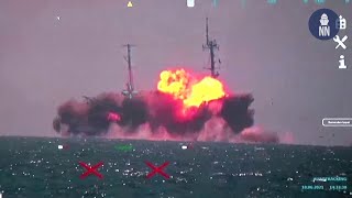 SINKEX Turkeys Antiship Missile Atmaca Sinks a Ship in Final Test [upl. by Lachus]