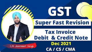 Tax Invoice Revision  GST Revision  CA Inter  Dec 2021  CMA Inter  CA Jasmeet Singh [upl. by Uhej807]