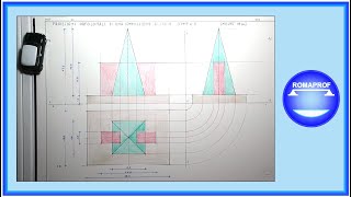 COMPOSIZIONE DI SOLIDI N° 1  PROIEZIONI ORTOGONALI  705 [upl. by Iknarf]