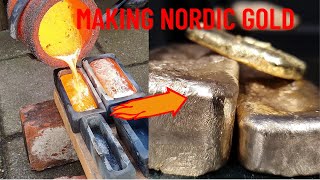 Making Nordic Gold  Devil Forge  Metal melting [upl. by Haakon807]