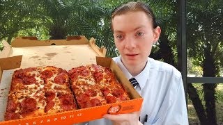 Little Caesars NEW Bacon Wrapped Deep Deep Dish Pizza Review [upl. by Ttelrats]