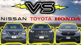 2021 Nissan Rogue vs 2021 Toyota RAV4 vs 2021 Honda CRV  Everything you need to know [upl. by Gnaw855]