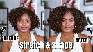 How To Stretch amp Shape Your WashNGo 2 Ways  Natural Hair [upl. by Ecilayram21]