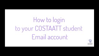 COSTAATT Accessing Student EMail [upl. by Yran]