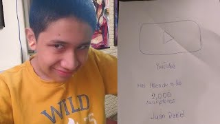 Celebrando Los 2000 suscriptores en Youtube Juan Daniel [upl. by Gardia781]