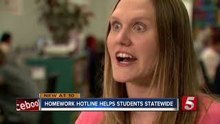 Homework Hotline Helps Tennessee Students Adds Online Feature For Students [upl. by Burra4]