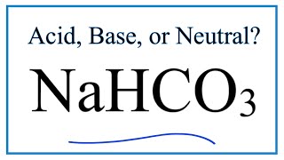 Is NaHCO3 acidic basic or neutral in water [upl. by Nahtahoj641]