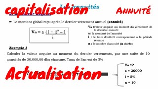 les annuités cours et applications avec exercices corrigés [upl. by Evars925]