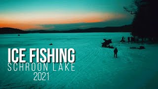 ICE FISHING SCHROON LAKE 2021 [upl. by Nailil766]