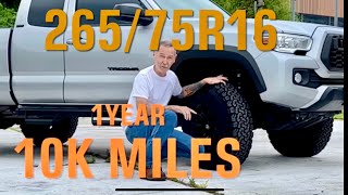 26575r16 BFG KO2 Tire Review on my Tacoma [upl. by Nayar110]