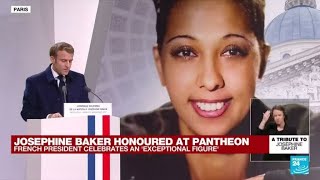 Josephine Baker enters Frances Pantheon  Macron celebrates an exceptional figure • FRANCE 24 [upl. by Garfinkel862]