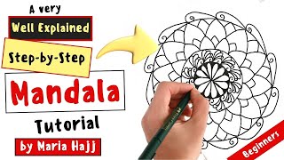 A Very Well Explained StepbyStep Mandala Tutorial for Beginners [upl. by Erving]