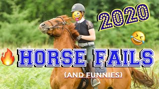 Equestrian Fails amp Funnies Compilation  2020 [upl. by Carlock]