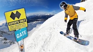 How To Snowboard Steep Double Black Diamonds [upl. by Derwon]