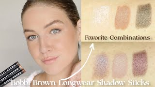 My FAVORITE Bobbi Brown Longwear Cream Shadow Stick Combinations amp Full Collection Swatches [upl. by Nosirrah]