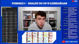 LIVE  Les qualifications du GP dAzerbaïdjan de Formule 1 livecommentary [upl. by Ibor538]