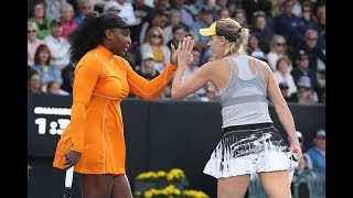 SerenaWozniacki vs HibinoNinomiya  2020 Doubles ASB Classic First Round  WTA Highlights [upl. by Aicinoid604]